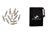 Darice Jewelry Making Charms Plastic Feather Antique Silver 3/4in. (6 Pack) 1914 62 Bundle with 1