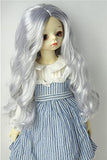 JD435 8-9'' 21-23cm Long Wave Without Bangs Doll Wigs 1/3 SD Synthetic Mohair BJD Accessories (Blend Grey)
