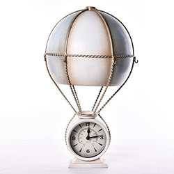 ZHCJH Clock Creative Hot Air Balloon Wrought Iron Ornamental Clock Electronic Clock Home Office