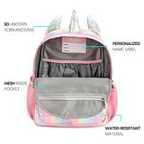 mibasies Kids Unicorn Backpack for Girls Rainbow School Bag (Rainbow Glitter)