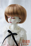 JD256 7-8inch 18-20CM Short BOBO Doll Wigs 1/4 MSD Synthetic Mohair BJD Hair 5 Colors Available (Golden Brown)