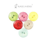 RayLineDo Pack of 95-100pcs 11.5MM Lady Children Shirts Cuff Resin Dazzle Color Buttons for