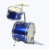 GP Percussion GP50BL Complete Junior Drum Set (Blue, 3-Piece Set)