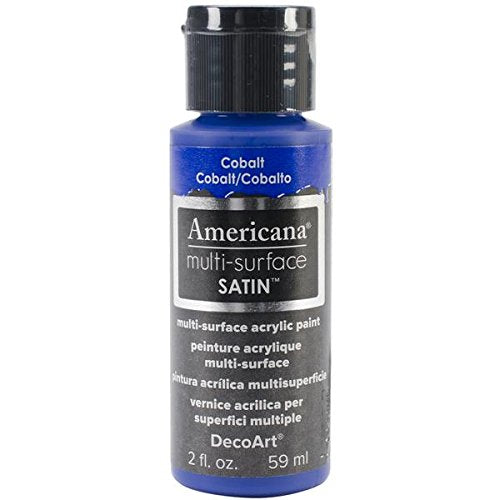 DecoArt Americana Multi-Surface Satin Acrylic Paint, 2-Ounce, Cobalt