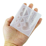 HOVEOX 6 Pieces Heart Shaped Resin Molds Heart Shape Epoxy Mold Heart-Shaped Resin Casting Mold for Craft Making