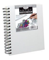 Royal & Langnickel RCSB-A5 5.8 in. x 8.3 in. Canvas Cover Wirebound Artist Sketchbook