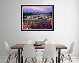 5D Diamond Painting Landscape, Paint with Diamonds DIY Diamond Art Flowers Lake Mountains, Diymood painting by Number Kits Full Drill Rhinestone for Home Wall Decor 16x20inch