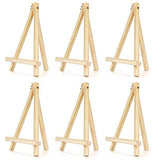 Dolicer Wooden Easel Stand, 6 Pack 9.4" Tall Adjustable Tabletop Easels, Wood Tripod Easels for Canvas, Portable Art Easel for Adults Kids Artists Painting, Displaying Photos
