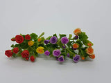 10 Pieces Miniature Rose Flower clay Dollhouse Fairy Garden Mini Plant Trees Artificial Flower Tiny Orchid #09