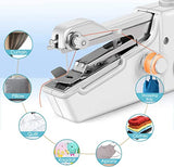 WZHHPIDN Handheld Sewing Machine,Mini Sewing Machine for Quick Stitching,Portable Sewing Machine Suitable for Home,Travel and DIY,Electric Handheld Sewing Machine for Beginners,White