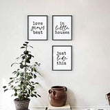 MoharWall Bedroom Wall Prints Love Quotes Wall Art, Love Grows Best in Little Houses Just Like This, House Living Room Décor