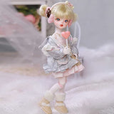 Y&D 1/6 BJD Dolls 11.4" Princess Ball Joints Doll 100% Handmade DIY Toy Gift with Clothes Shoes Socks Wig Hair Makeup Headband, Rotatable Joints Lifelike Pose