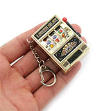 Liberty Imports 6 PCs Keychain Slot Machine Game Mini Casino Lucky Charm Jackpot Key Chains Pendant Novelty Gifts (Set of 6)