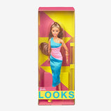 Barbie Looks Doll, Brunette, Color Block One-Shoulder Midi Dress, Style and Pose, Fashion Collectibles, Barbie Signature Looks