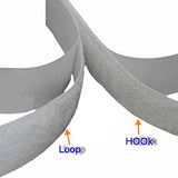 16 Feet Length 0.75 Inch Width Hook and Loop with Strong Self Adhesive Tape Strip Fastener (White)