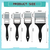 4 Pieces Silicone Paint Brush Set Color Shapers Silicone Brushes for Resin Painting Brushes Catalyst Flat Silicone Paintbrush Acrylic and Water Based Painting Tool (1.5/2/ 2.5/3 in Wide)