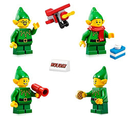 LEGO Holiday Christmas Minifigure Combo - Set of 4 Holiday Elves (with Accessories) 10275