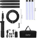 GVM Great Video Maker 600S LED Ring Light, 90W Dimmable Led Video Light Kit with Detachable Light Bars, Photography Lighting Led Video Lighting Kit for Live Broadcast, YouTube, CRI 97+ 3200K-5600K