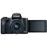 Canon EOS M50 Mirrorless Digital Camera with 15-45mm Lens (Black) + Pixibytes Bundle