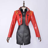 Cosplay.fm Women's Katsuragi Misato Cosplay Costume Jacket Dress with Cross Necklace (S) Red