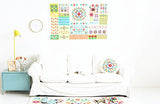 RayLineDo 88140cm Linen Cotton Positioning Printed Fabric Patchwork DIY Sewing Scrapbooking