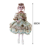 PSFS BJD Doll SD Doll 60cm/24inch,Princess Bride for Girl Gift and Dolls Collection ,Factory Outlet (As Shown)