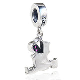 Love/ Heart / Dangle /Pendant/ I Love My Husband/ Crystal/ Birthday /Christmas /925 Sterling Silver