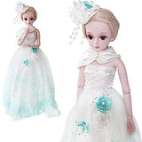 Handmade Realistic Reborn Baby Dolls BJD/SD Cute Girl Simulation Dressup Wedding Princess Set Christmas Birthday Gift Toy 60Cm/23.6 Inch HMYH