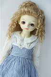 Doll Wigs JD243 Teddy Bear Curly BJD Wig 1/6 1/4 1/3 YOSD MSD SD Synthetic Mohair Doll Accessories (Beige Blond, 8-9inch)