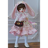 HMANE BJD Dolls Clothes 1/6, Rabbit Dress Princess Skirt Outfit Clothes Set for 1/6 BJD Dolls (No Doll) - Pink
