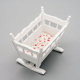 Odoria 1:12 Miniature Baby Doll Crib Dollhouse Nursery Furniture Accessories