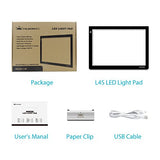 Huion L4S 17.7 Inches LED Light Box A4 Ultra-thin USB Powered Adjustable Light Pad for Tracing