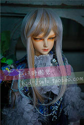 (22-24CM) BJD Doll Hair Wig 1/3 SD DZ DOD LUTS / 3 Colors Mixed, Pink+Light-Purple + Creamy-White, Medium Hairstyle / FBE173