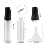 VEEAPE 24pcs 15ml Needle Applicator Tip Bottles, Translucent Glue Bottles Tips Precision Bottle for DIY Quilling Craft, Acrylic Painting, Liquids with 12 Funnel+24 Stickers