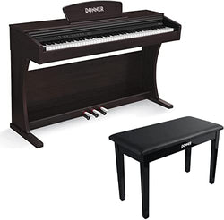 Donner DDP-300 Digital Piano + Duet Piano Bench with Storage