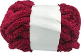 Soft Big Chenille Chunky Yarn, Burgundy 8oz Washable Arm Knitting Yarn Cozy Large Chunky Knit Yarn Jumbo Bulky Yarn (Burgandy Red, 8oz)