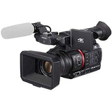 Panasonic AG-CX350 4K Camcorder (AG-CX350) W/Padded Case, 128 GB Memory Card, Lens Attachments, Wire Straps, LED Light, and More