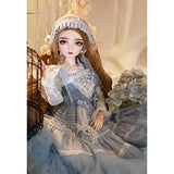 LiFDTC BJD Doll 1/3 Princess SD Dolls 60CM 23.6 Inch Ball Jointed Doll DIY Toys with Full Set Clothes Shoes Wig Makeup Headband, Can Be Used for Collections, Gifts, Children's Toys