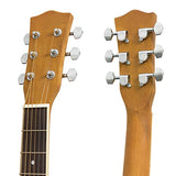 ALIMORDEN 41 Inch 6 Strings Basswood Cutaway Acoustic Matte Guitar Beginner Pack, Handcrafted Guitar Student Kit with Gig Bag, Extra Strings, Strap, Picks, Matte Sunset