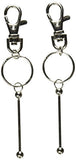 Darice Sterling Silver Bead Pins with Key Chain Clasp