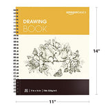 Amazon Basics Drawing Pad, 11"x14", 73 lb. / 120 gsm, 50 Sheets