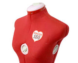 SINGER | Adjustable Red Dress Form, Fits Sizes 4-10, Foam Backing for Pinning, 360 Degree Hem Guide - Sewing Made Easy