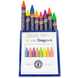 Color Swell Neon Crayons Bulk Packs - 36 Boxes of Fun Neon Crayons (288 total) of Teacher Quality Durable Classroom Packs for Kids Students Party Favors