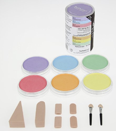Colorfin PanPastel Pearlescent Artist Pastels Set, 9ml, Yellow, Green, Orange, Blue, Red and