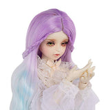 MUZIWIG 1/3 Bjd Doll Hair Wig High Temperature Long Curly Purple Blue Wig for 1/3 BJD Doll