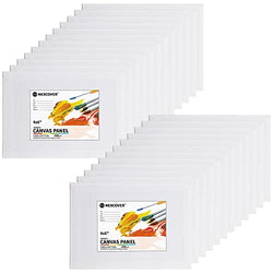 NEXCOVER Painting Canvas Panels - 24 Pack 4x6 Inch, 100% Cotton, Primed Blank White Canvases, Small Art Panel, MDF Board, Acid-Free, Non-Toxic, Artist Canvas for Acrylic, Oil, Tempera, Gouache Paint
