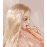HMANE BJD Doll Wig, Centre Parting Long Srtaight Hair Wig for 1/3 BJD Dolls - (Pearl Silver) (No Doll)