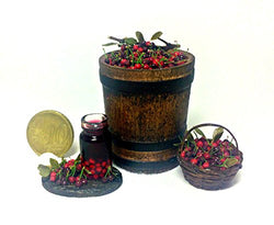 Cherry. Cherry harvest. Basket with cherries. Dollhouse miniature 1:12