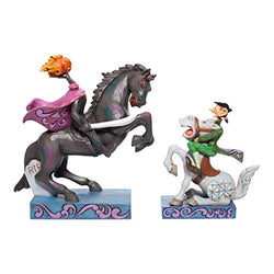 Enesco Jim Shore Disney Traditions Legend of The Sleepy Hollow Headless Horseman and Ichabod Crane Figurine Set, 7.09 Inch, Multicolor