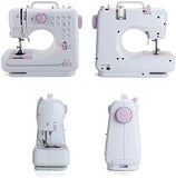 Sewing Machine Household Sewing Machine for Beginners Multi-Function Mini Sewing Machines with Built-in 12 Floral Stitches Hand-held Tailor Device for Kids Children Pet's Cloth